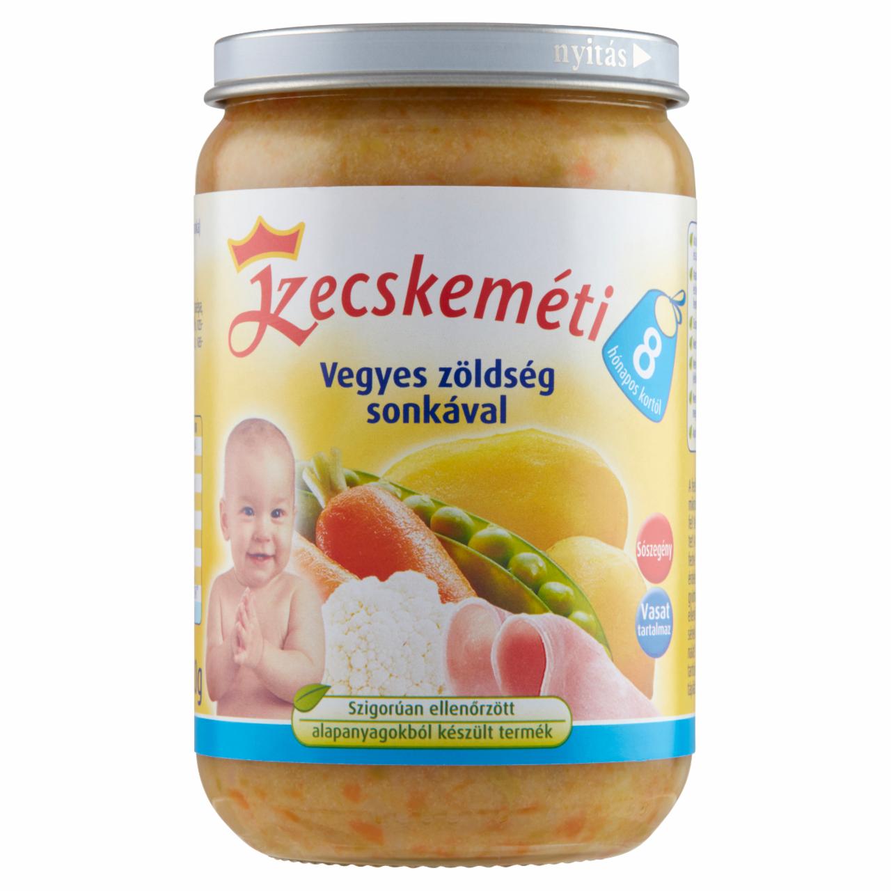 Képek - Kecskeméti vegyes zöldség sonkával bébiétel 8 hónapos kortól 220 g