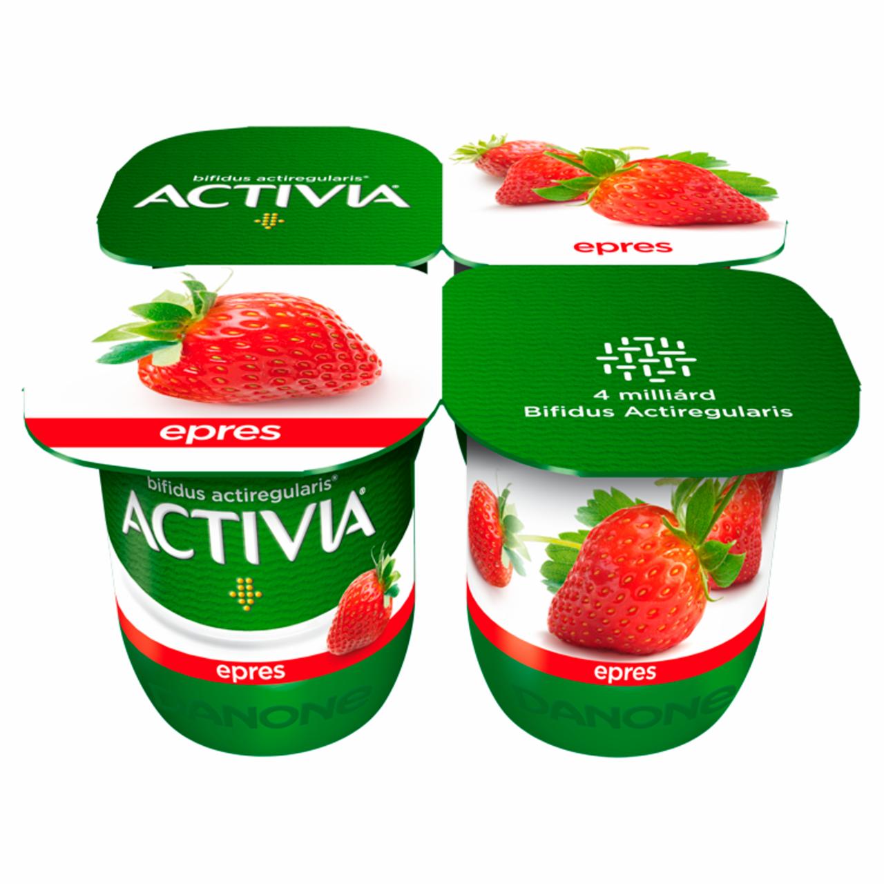 Képek - Danone Activia élőflórás epres joghurt 4 x 125 g (500 g)