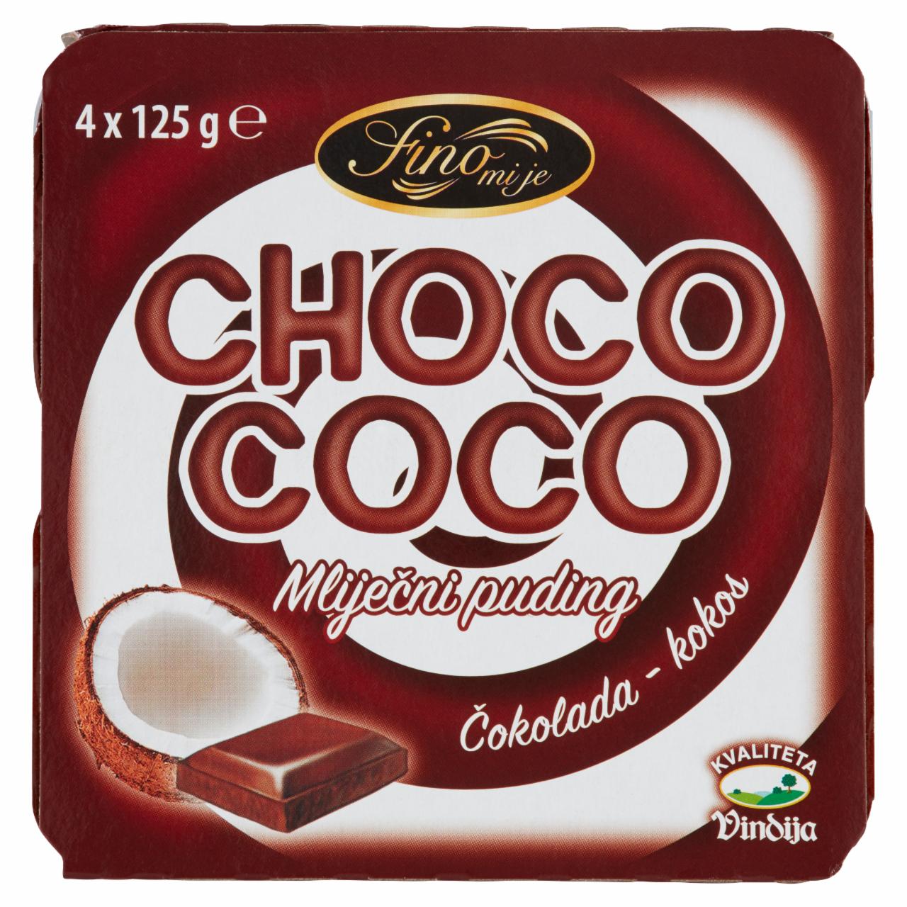 Képek - Choco-Coco Kókusz és Csokoládé puding spirál 4 x 125 g