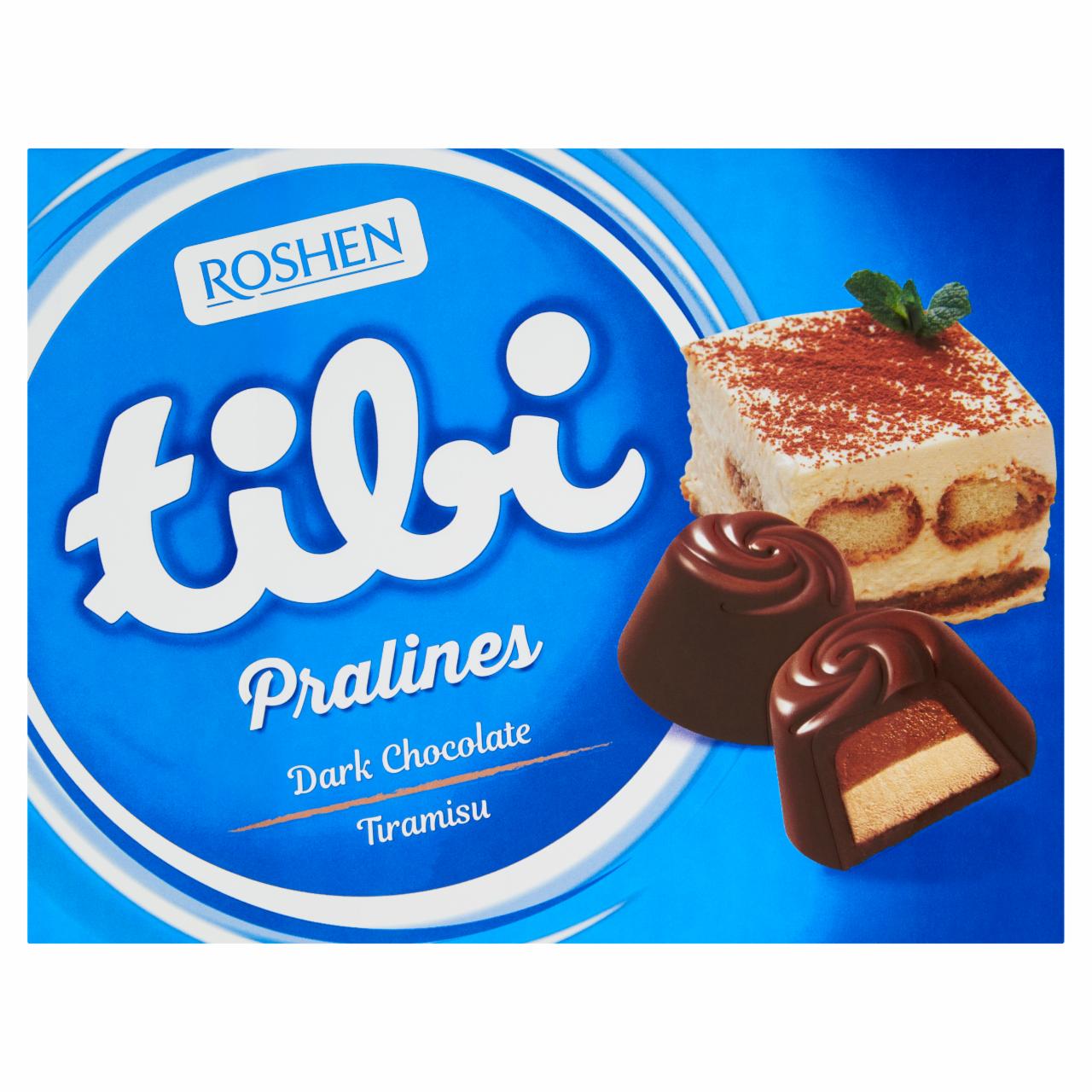 Képek - Tibi Pralines tiramisu ízű krémmel töltött étcsokoládés praliné 120 g