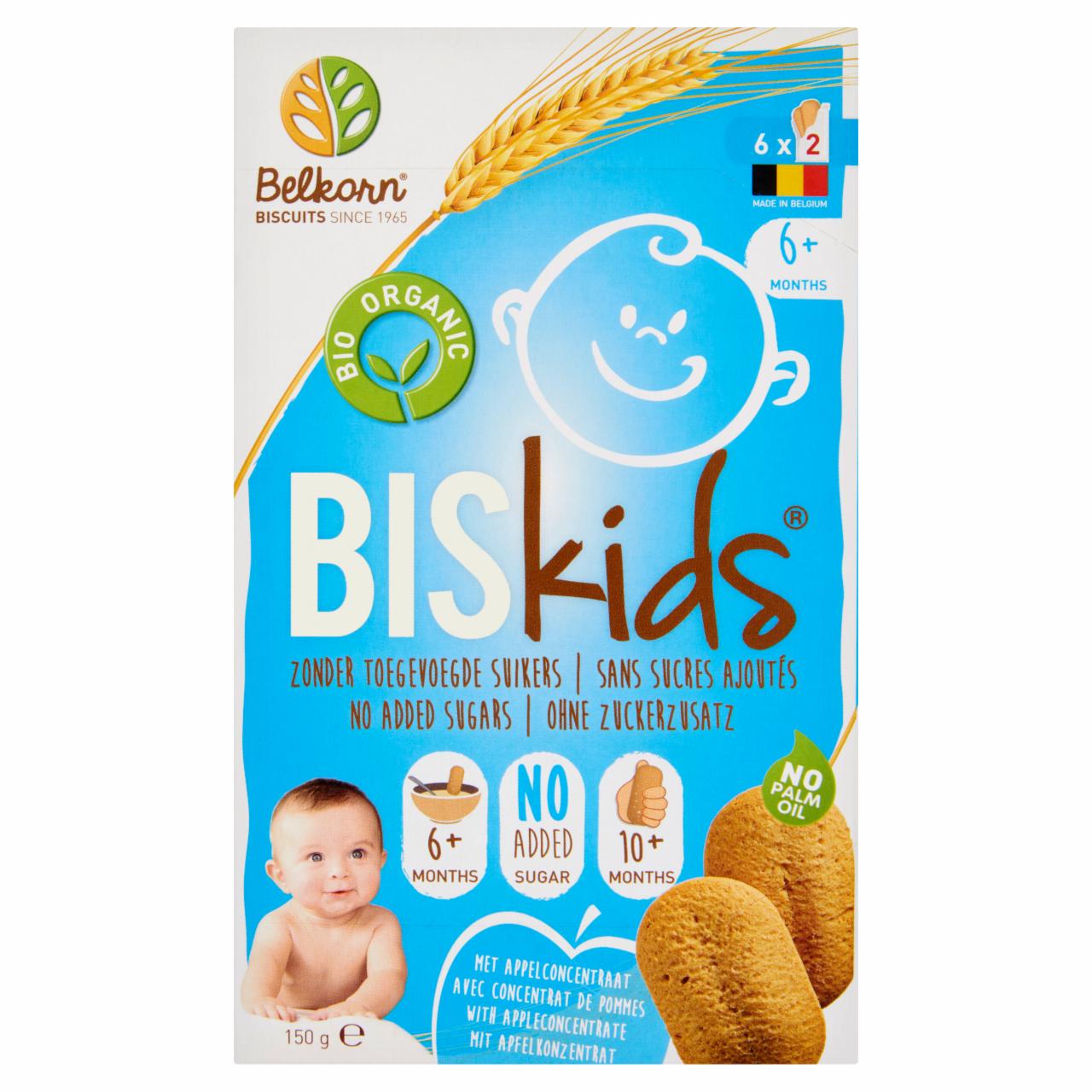 Képek - Belkorn Biskids BIO almás ízű babakeksz hozzáadott cukor nélkül 6 hónapos kortól 150 g