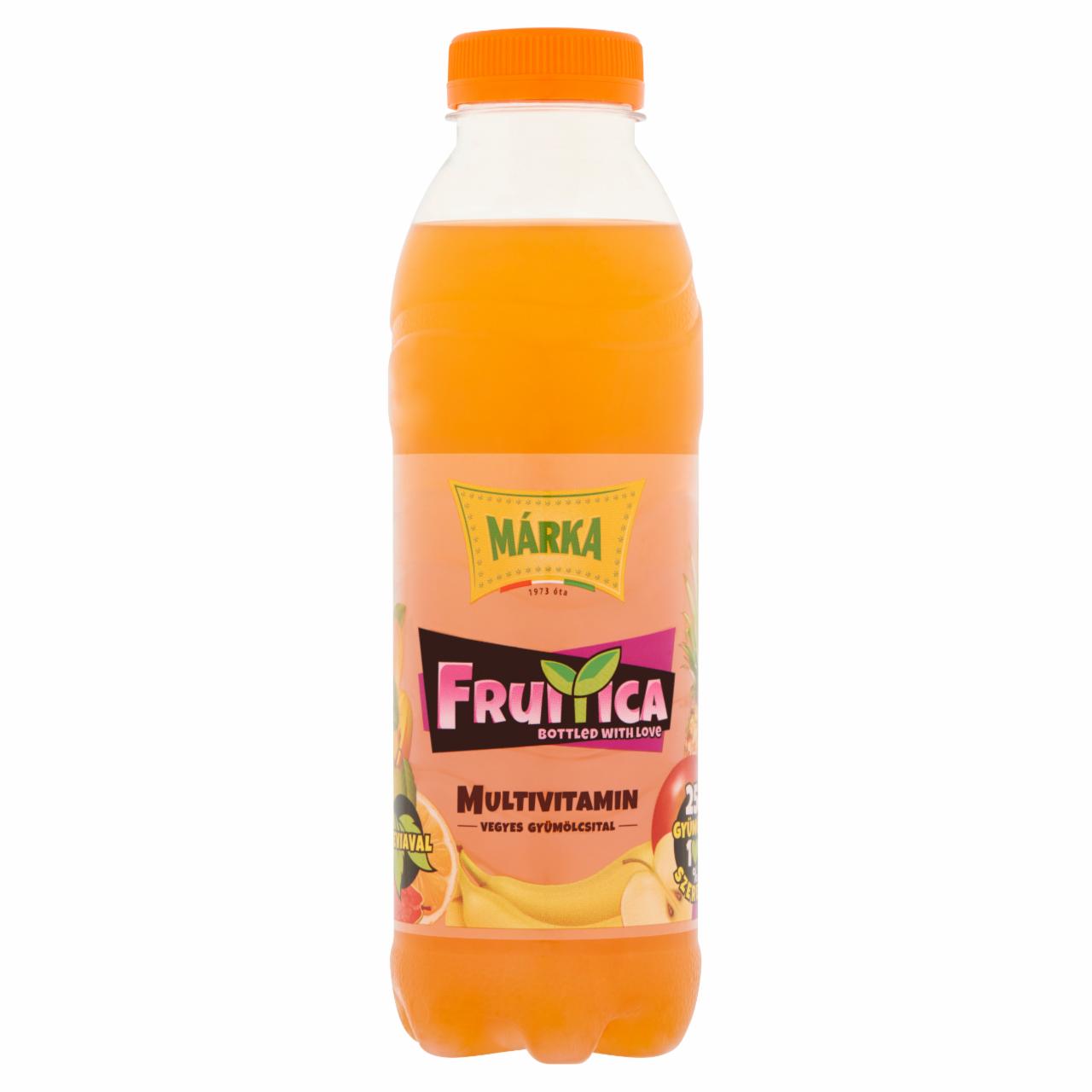 Képek - Márka Fruitica mutivitamin szénsavmentes vegyes gyümölcsital cukorral 0,5 l