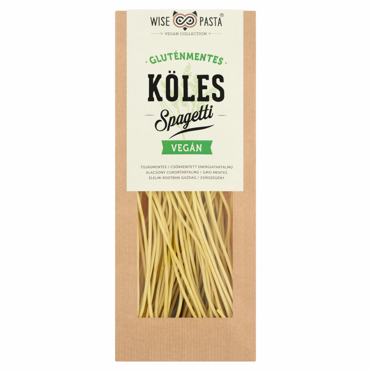 Képek - Wise Pasta spagetti gluténmentes, tojásmentes száraztészta köleslisztből 200 g