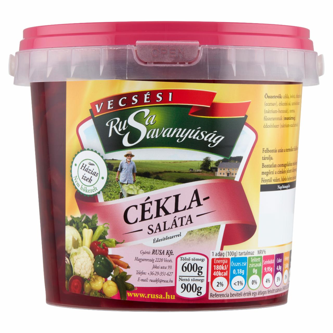 Képek - Rusa Savanyúság cékla saláta édesítőszerrel 900 g