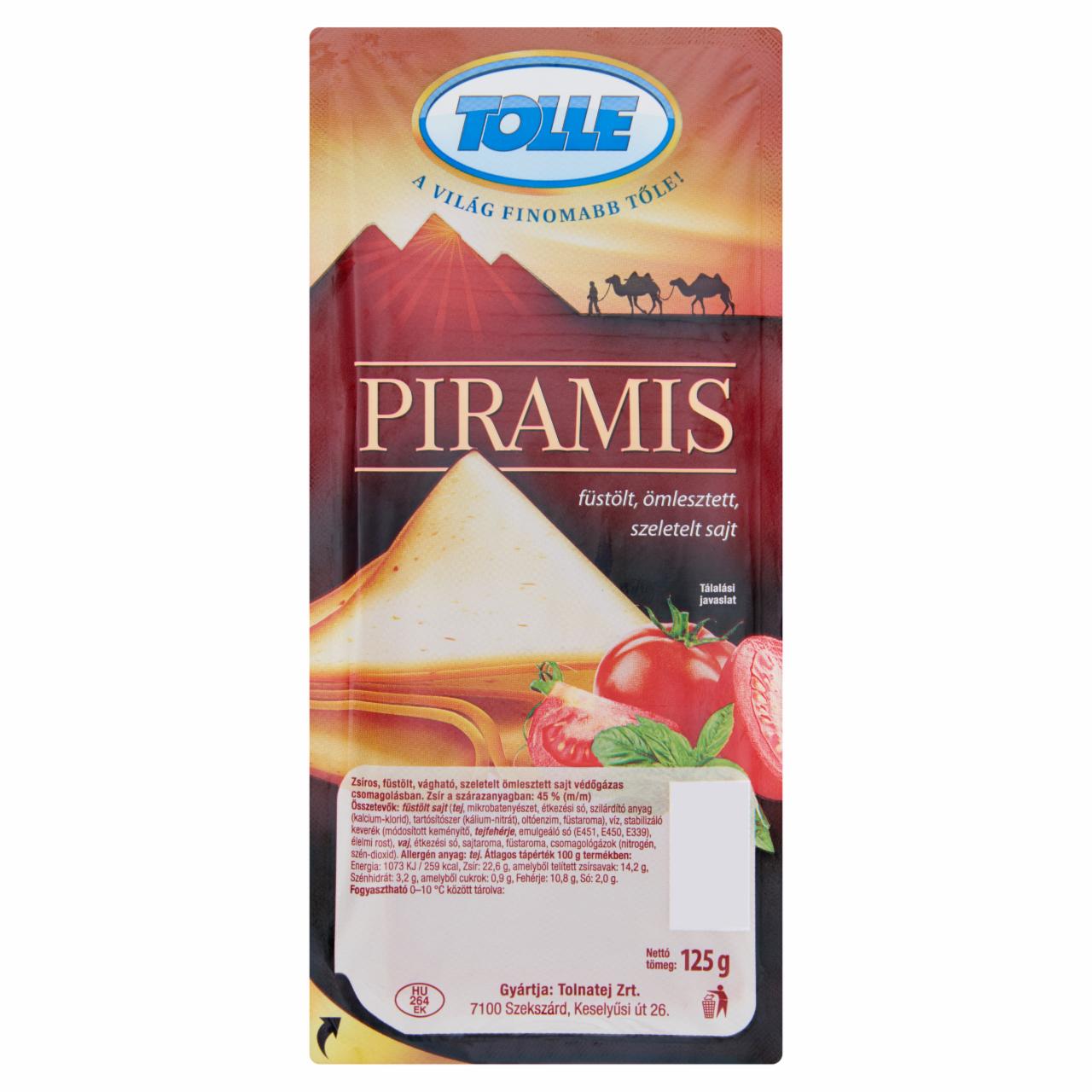 Képek - Tolle Piramis füstölt, ömlesztett, szeletelt sajt 125 g