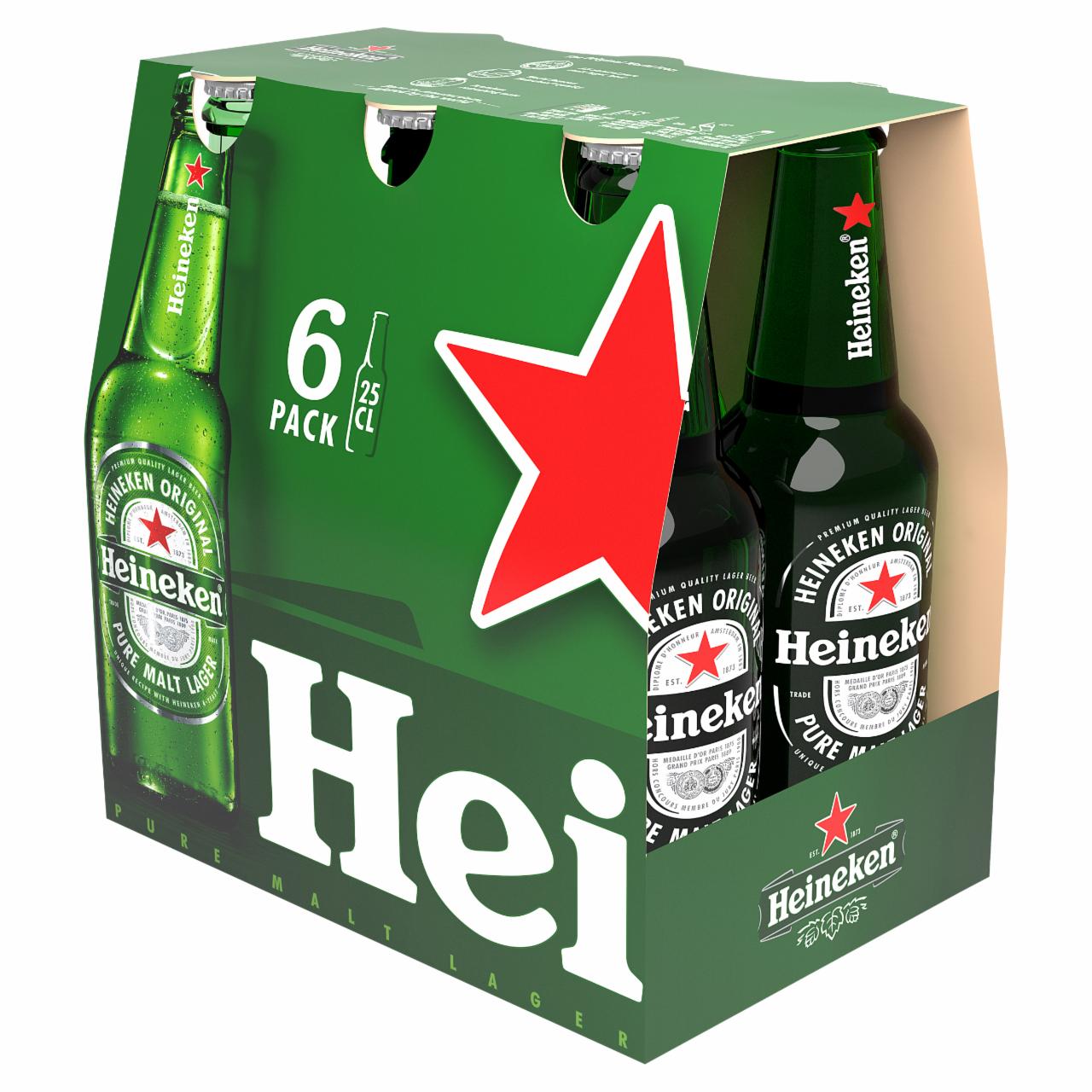 Képek - Heineken minőségi világos sör 5% 6 x 0,25 l üveg