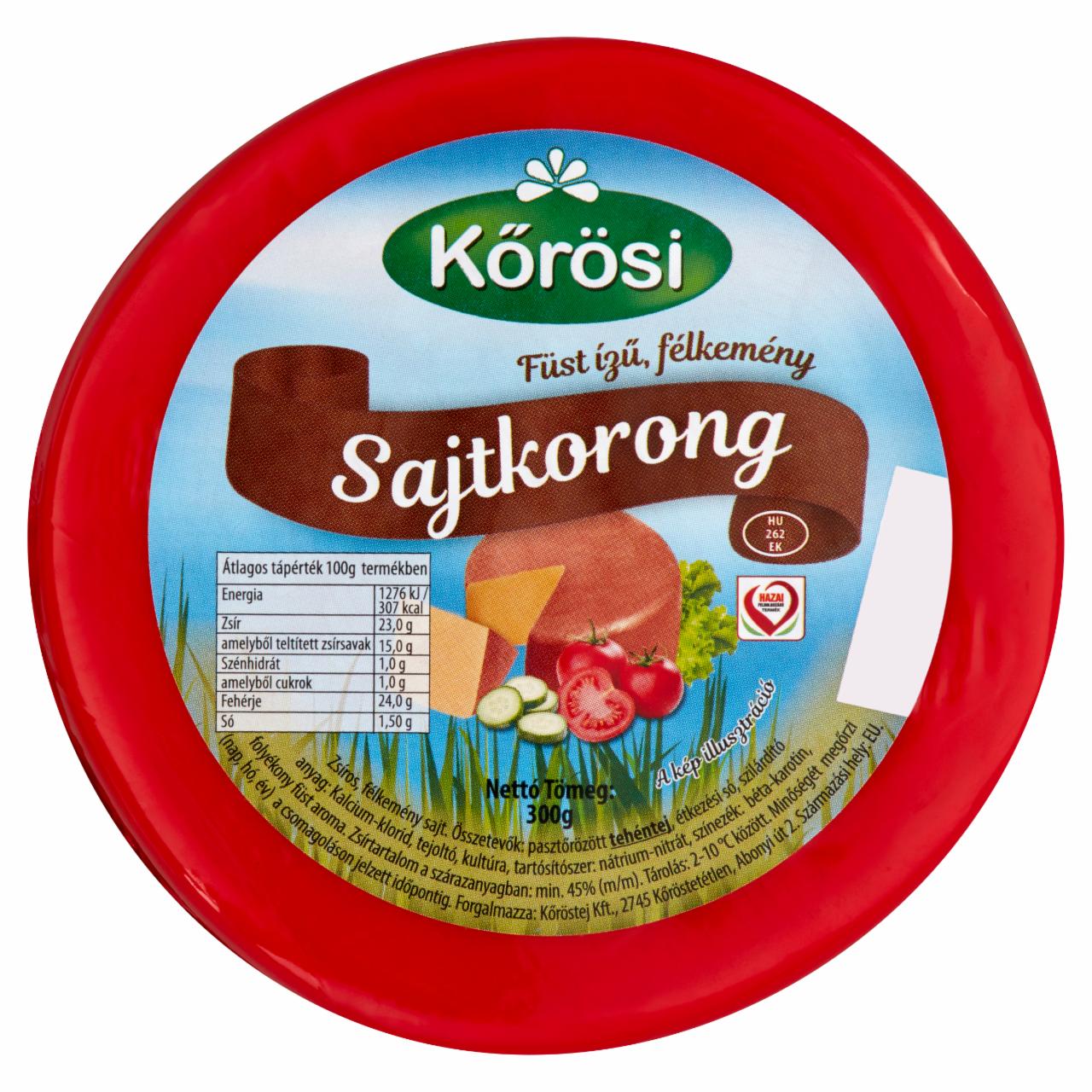 Képek - Kőrösi füst ízű félkemény sajtkorong 300 g