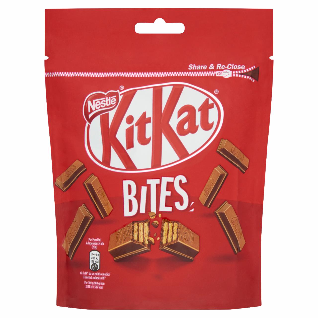 Képek - KitKat Bites ropogós ostya tejcsokoládéban 104 g