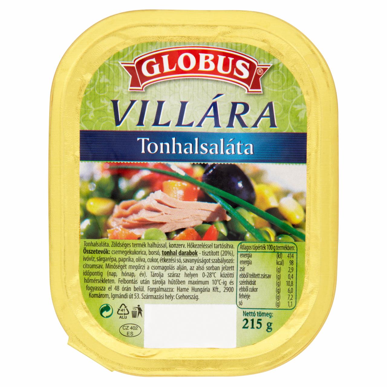 Képek - Globus Villára tonhalsaláta 215 g