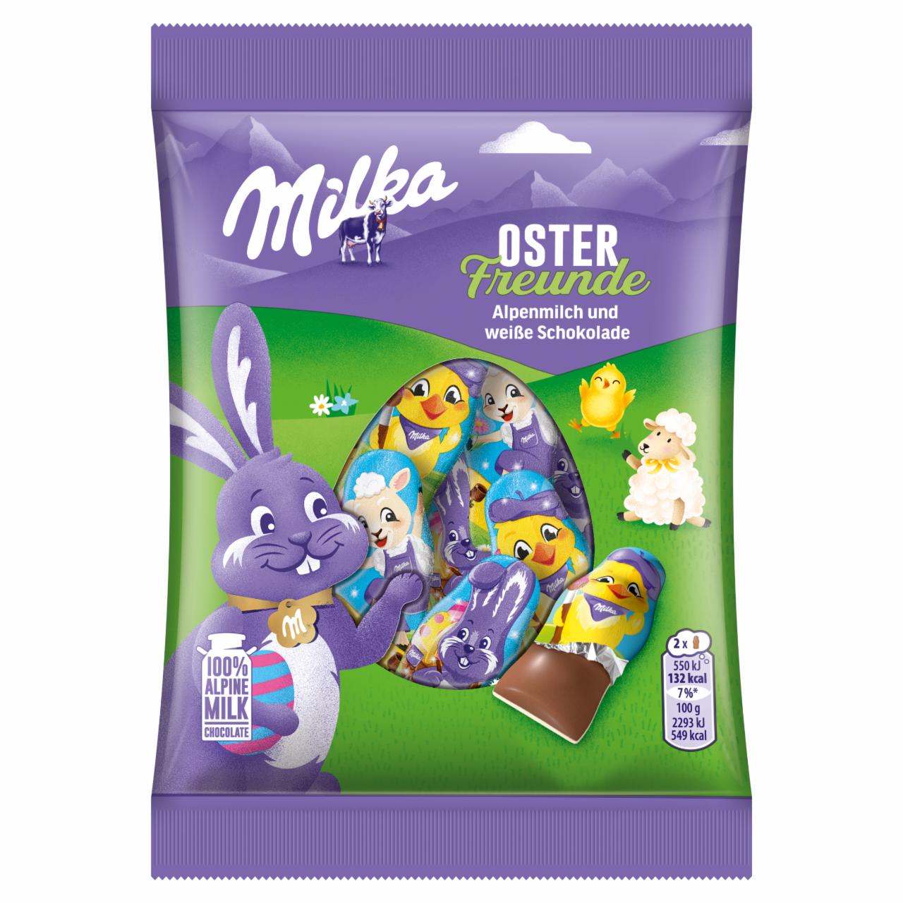 Képek - Milka alpesi tej felhasználásával készült tejcsokoládé fehér csokoládéval 120 g