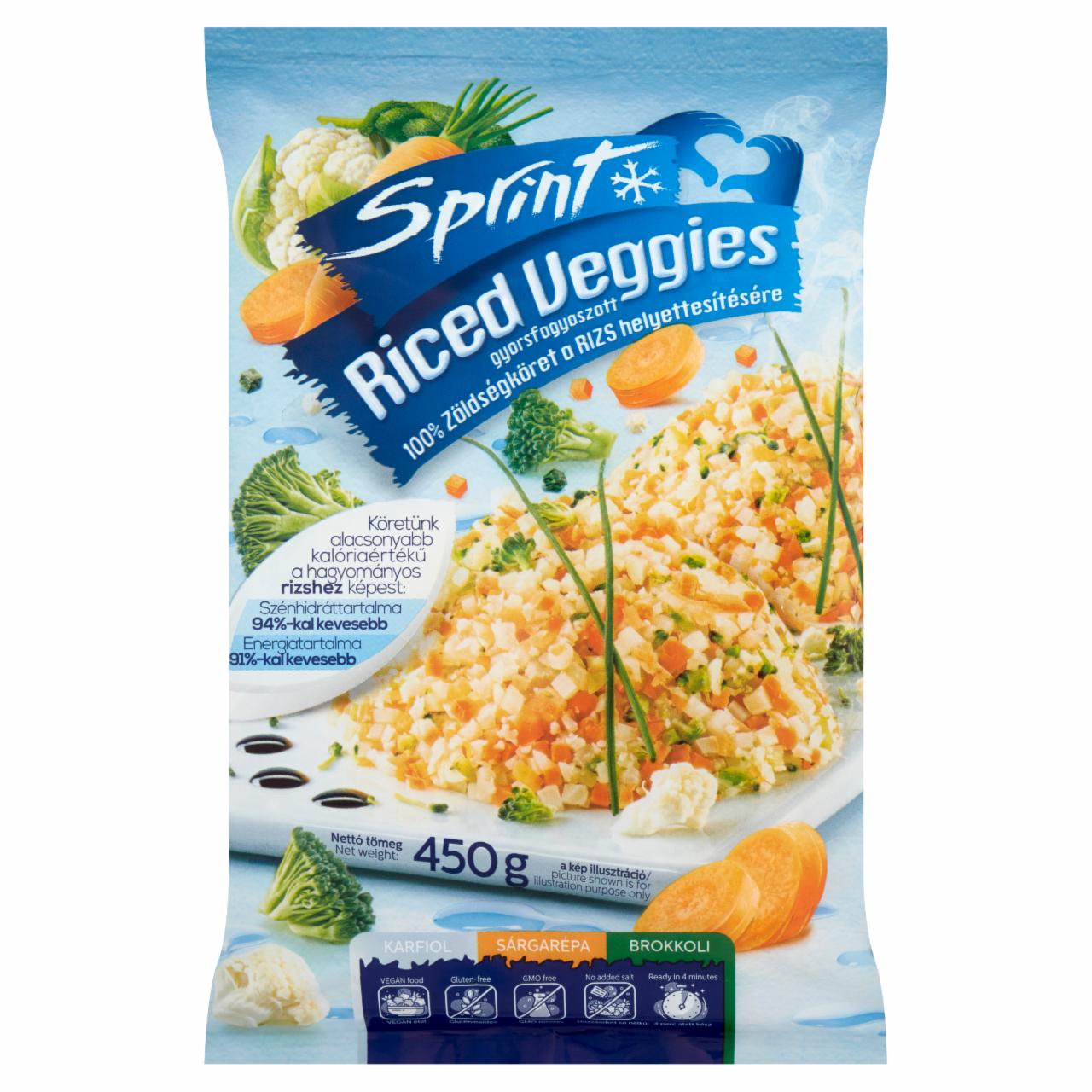 Képek - Sprint Riced Veggies gyorsfagyasztott vegán zöldségköret 450 g