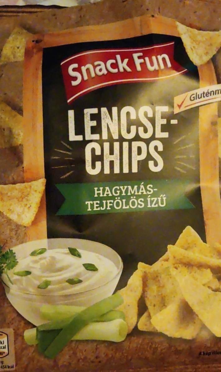 Képek - Lencse chips Hagymás tejfölös ízű Snack Fun