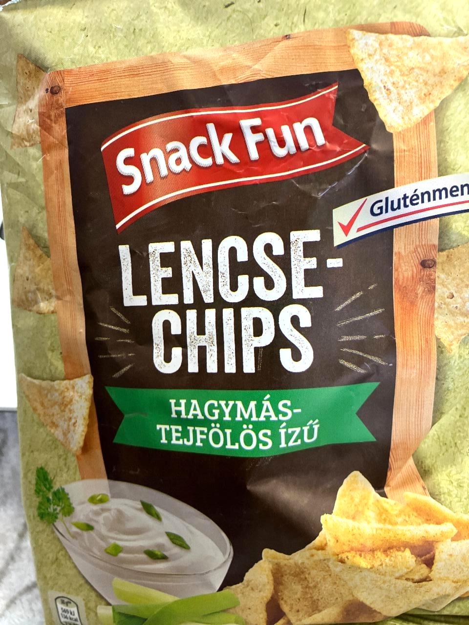 Képek - Lencse chips Hagymás tejfölös ízű Snack Fun