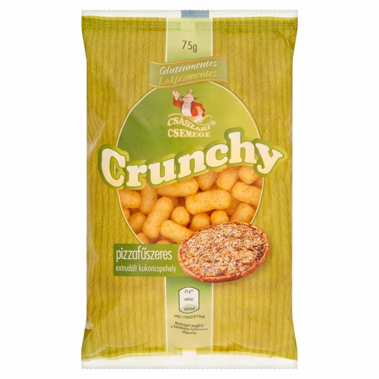 Képek - Császári Csemege Crunchy glutén- és laktózmentes pizzafűszeres extrudált kukoricapehely 75 g