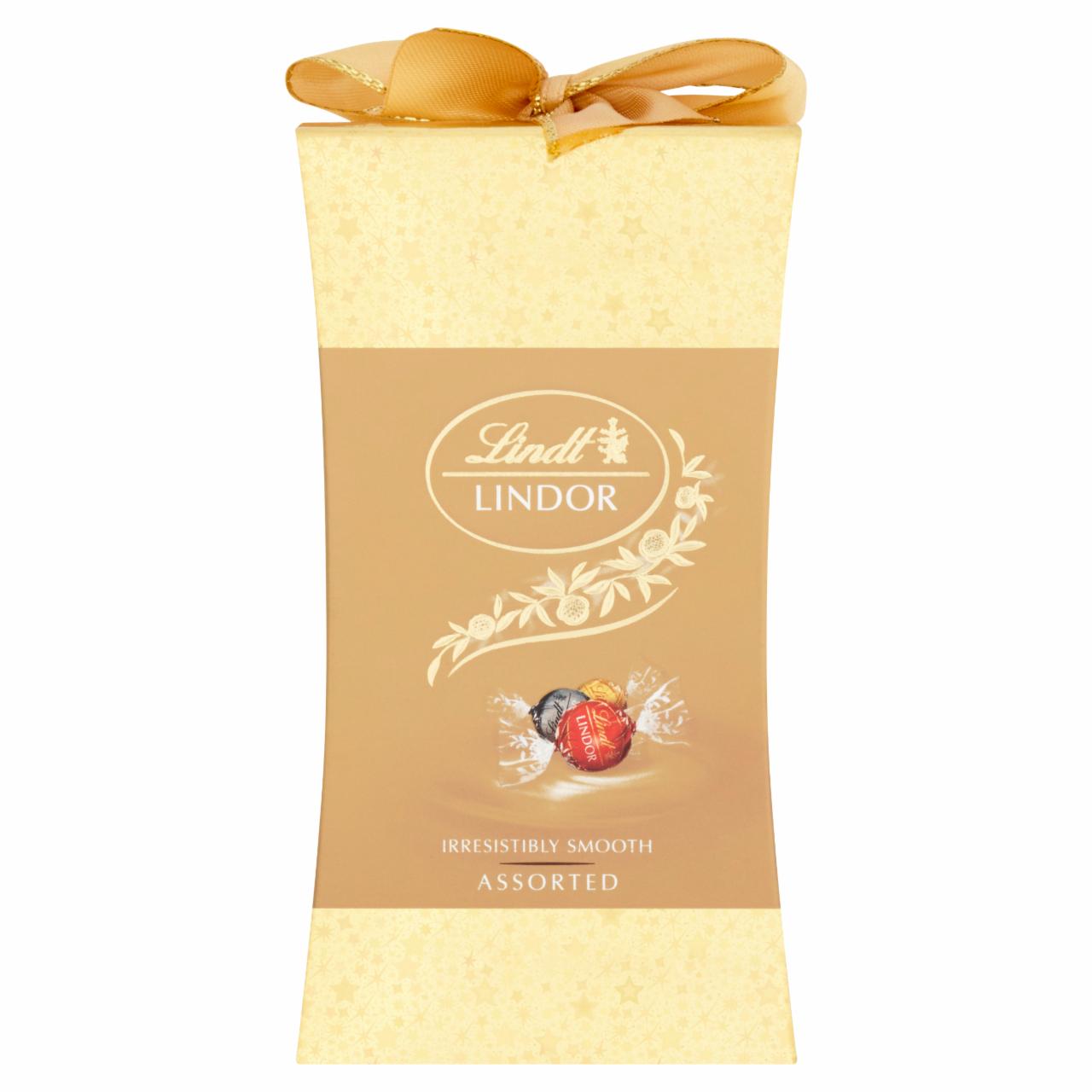 Képek - Lindt Lindor tejcsokoládé, fehér és keserű csokoládé praliné finom krémes töltelékkel 75 g