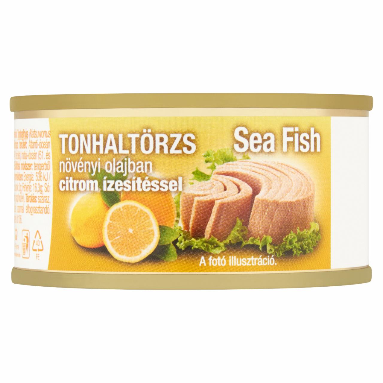 Képek - Sea Fish tonhaltörzs növényi olajban citrom ízesítéssel 80 g