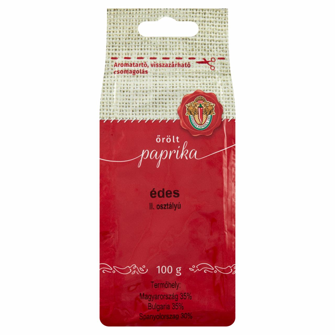 Képek - Szegedi Paprika II. osztályú édes őrölt paprika 100 g