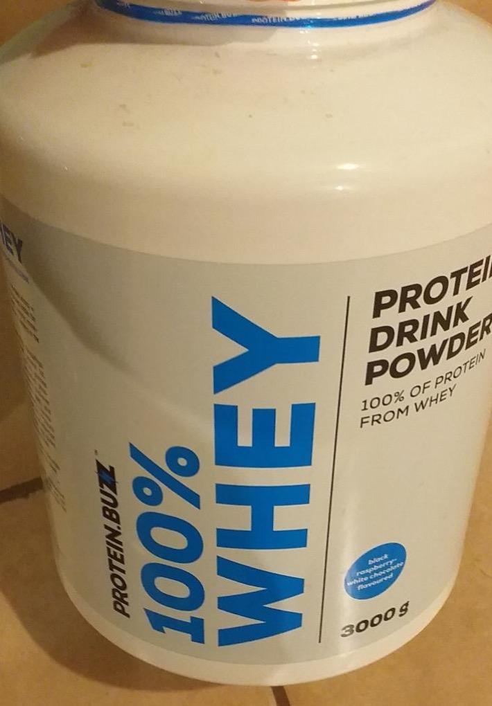 Képek - 100% whey protein drink powder Black raspberry white chocolate Protein Buzz