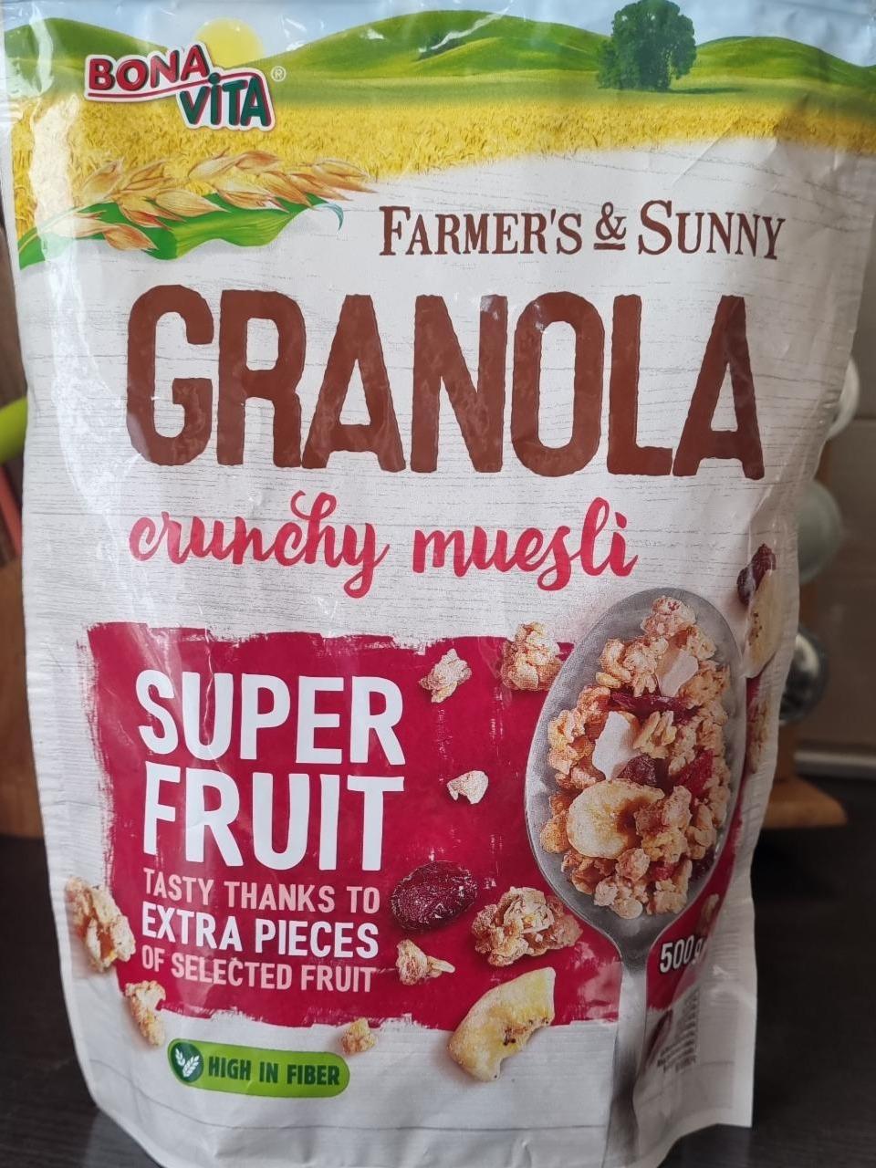 Képek - Bona Vita Farmer's & Sunny granola müzli szuper gyümölccsel 500 g