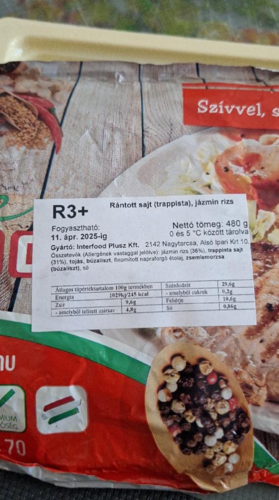 Képek - Rántott sajt (trapista), jázmin rizs Interfood