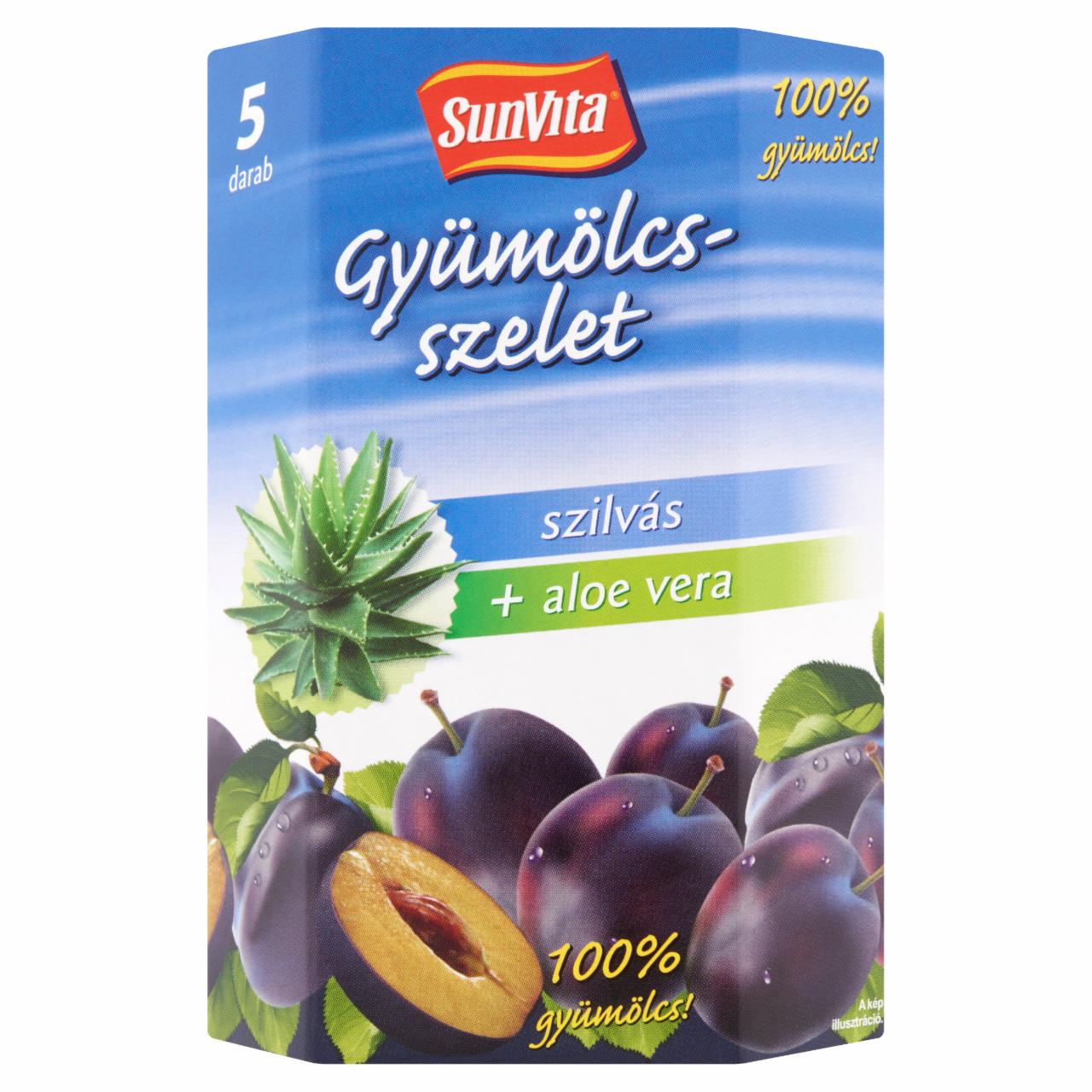 Képek - Sunvita aszalt gyümölcsből készült szilvás gyümölcsszelet aloe verával 5 x 15 g