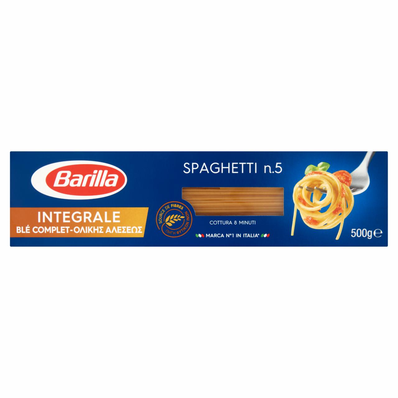 Képek - Barilla Spaghetti teljes kiőrlésű szálas durum száraztészta 500 g