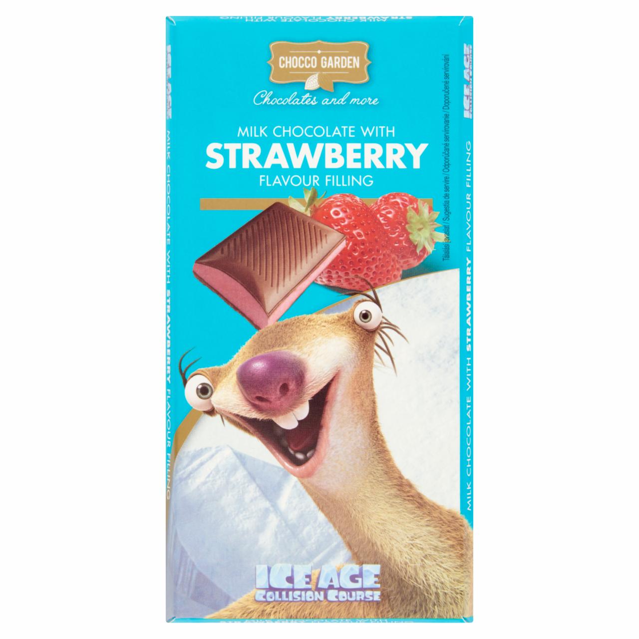 Képek - Chocco Garden Ice Age tejcsokoládé eperízű töltelékkel 100 g