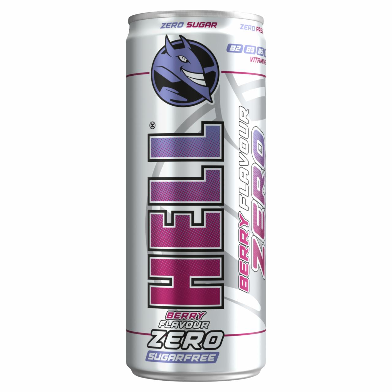 Képek - HELL Zero tutti-frutti- és bogyós gyümölcsízű, koffeintartalmú, szénsavas, alkoholmentes ital 250 ml