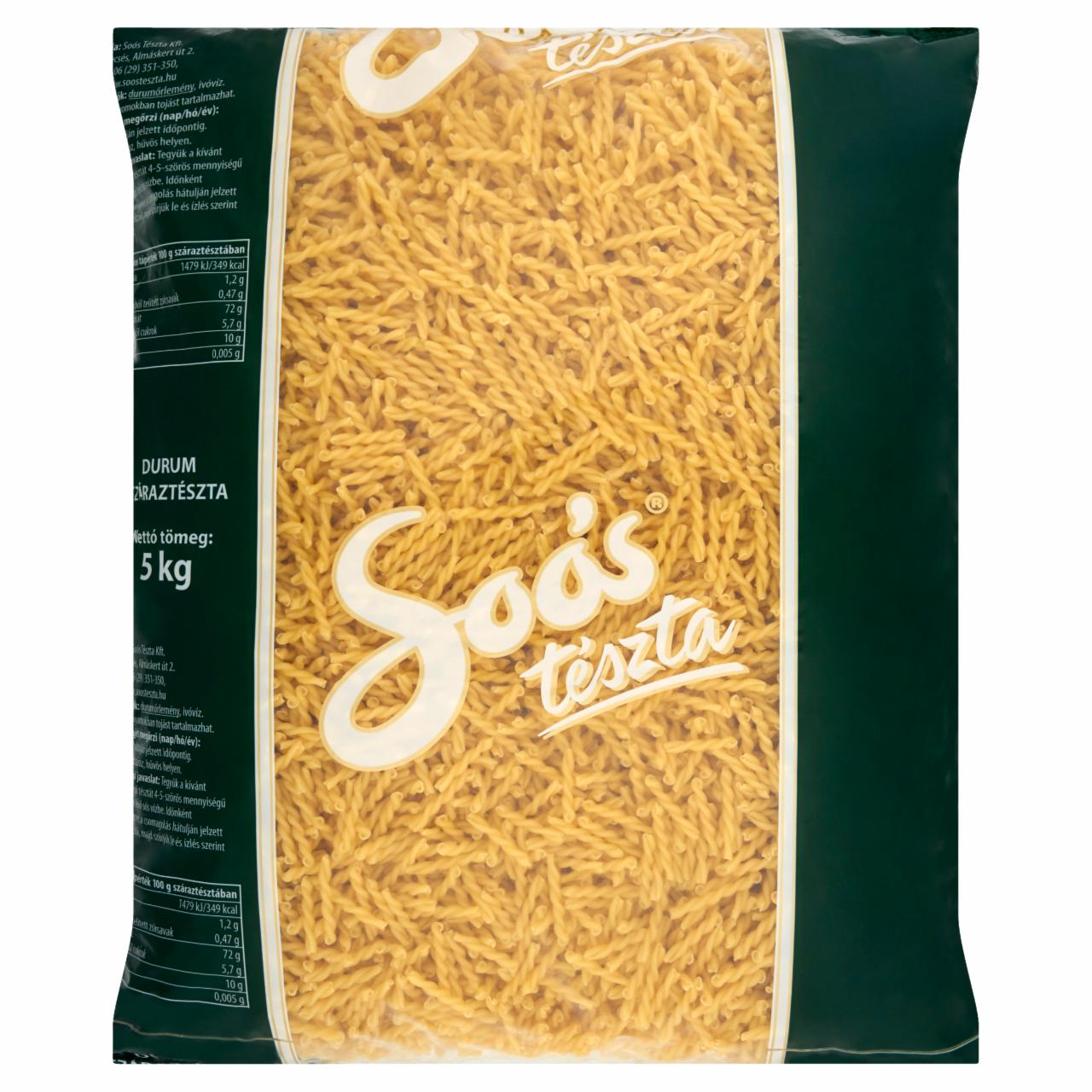 Képek - Soós Duro copfocska durum száraztészta 5 kg