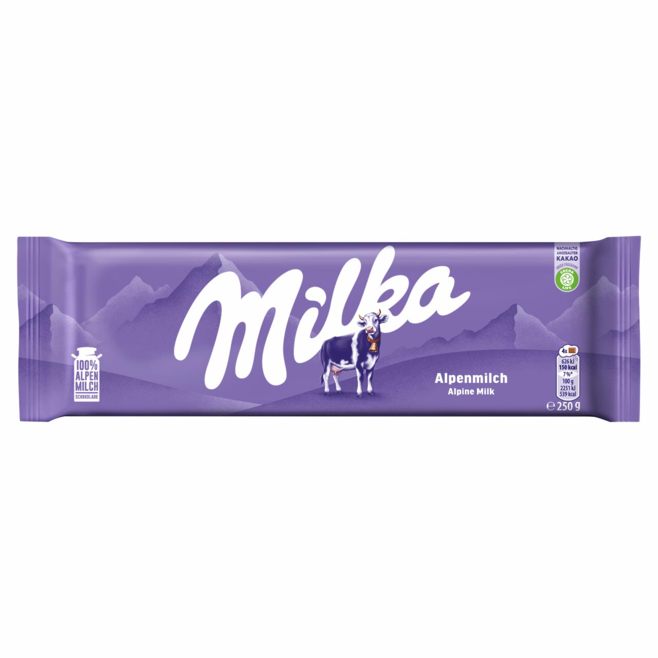 Képek - Milka alpesi tej felhasználásával készült tejcsokoládé 250 g