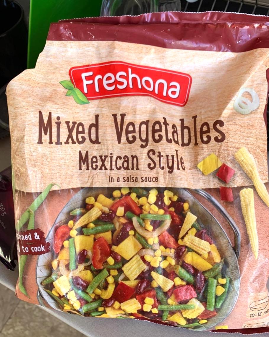 Képek - Mixed vegetables Mexican style in a salsa sauce Freshona