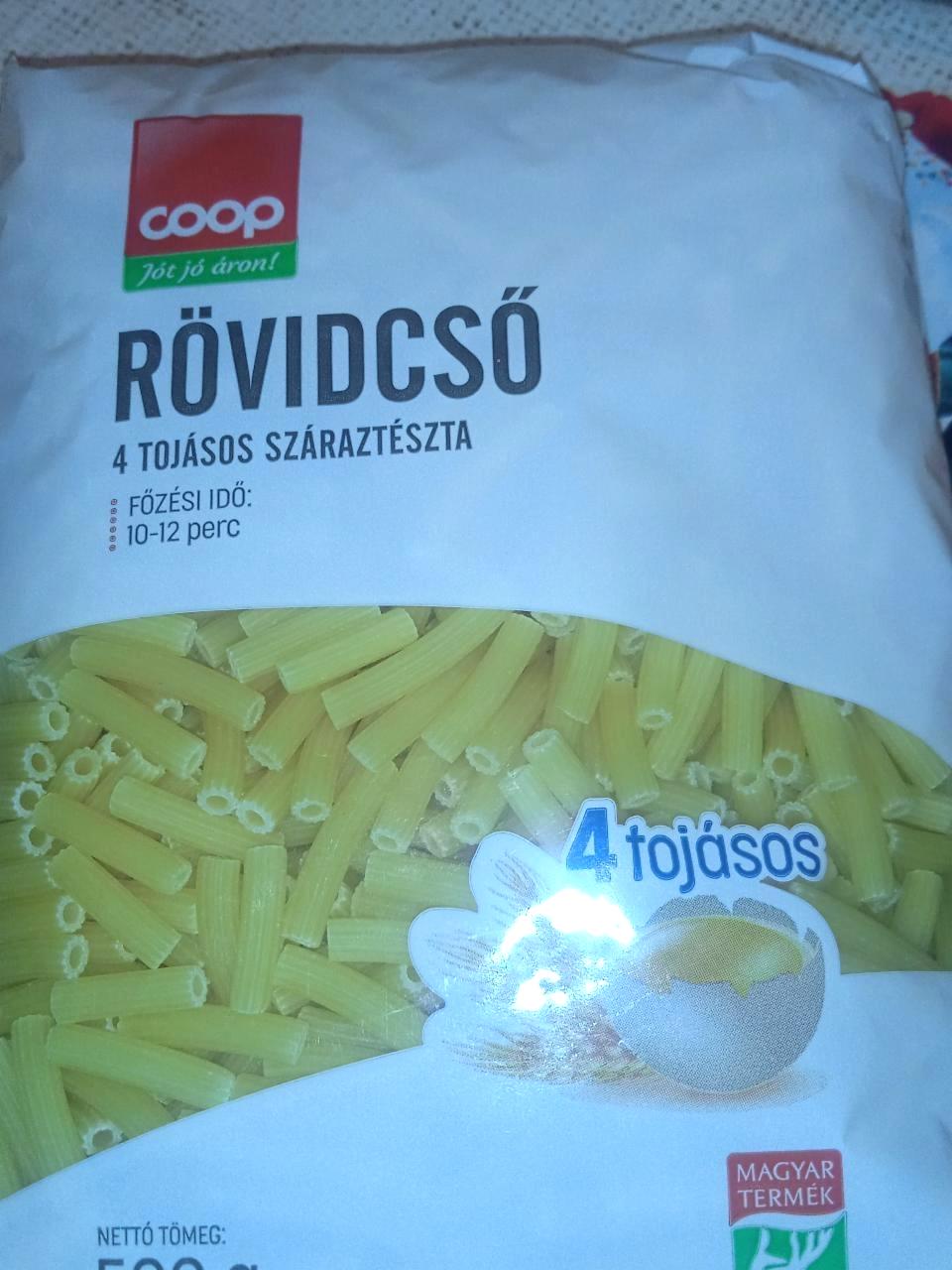 Képek - Rövidcső 4 tojásos száraztészta Coop