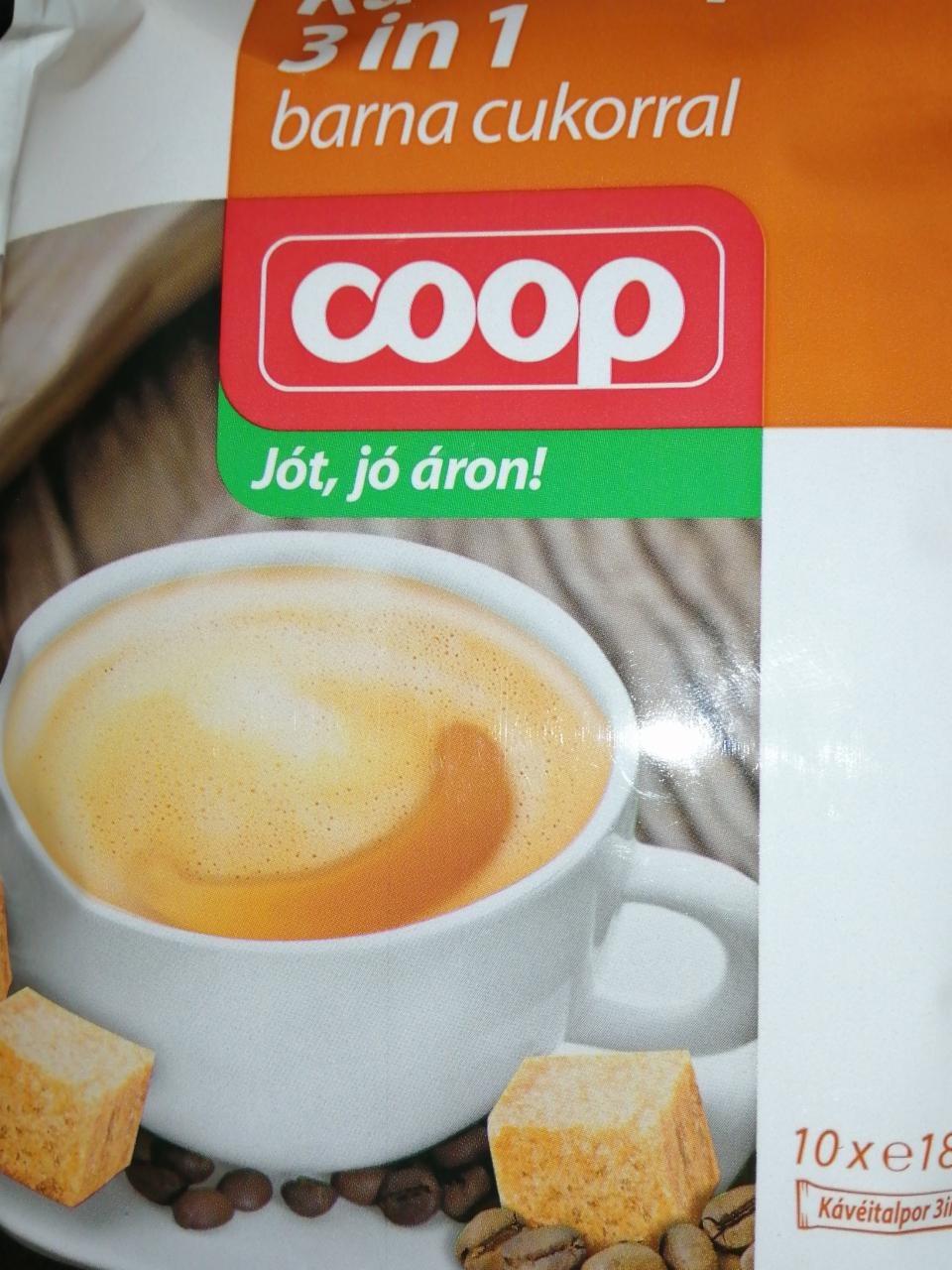 Képek - 3in1 kávé barna cukorral Coop