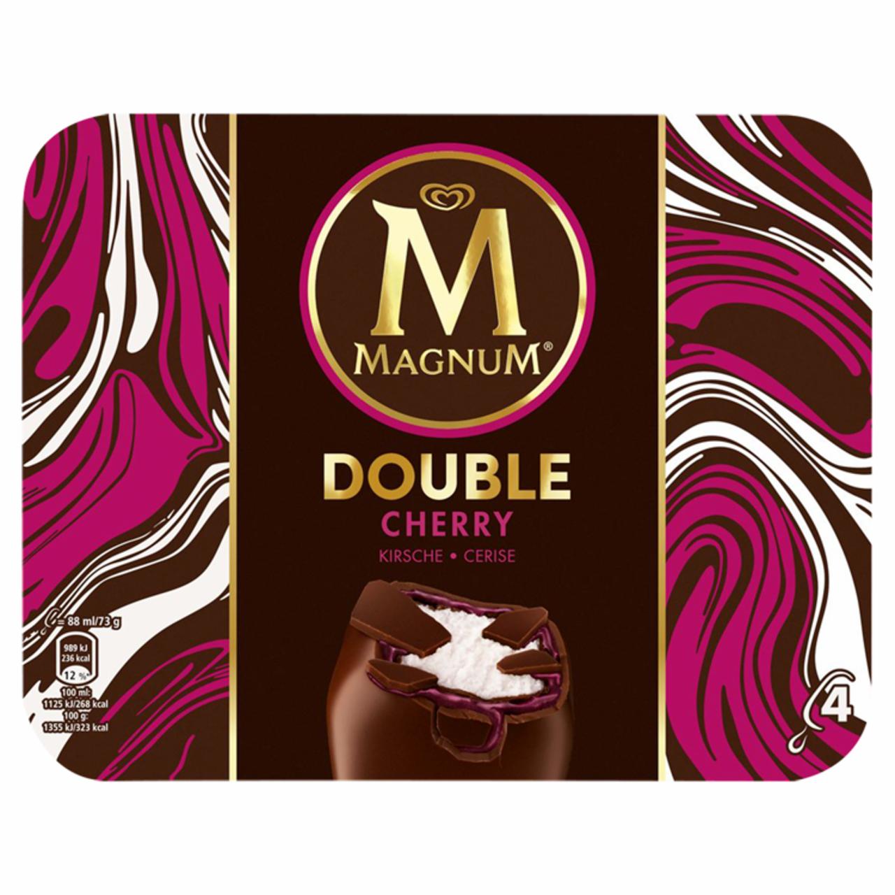 Képek - Magnum multipack jégkrém Dupla Cseresznye 4 x 88 ml