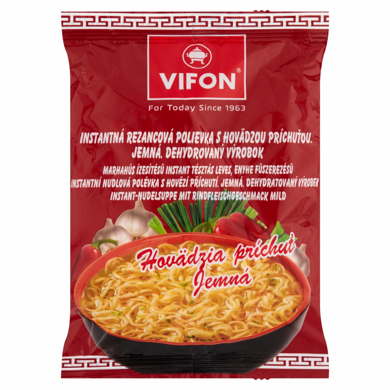 Képek - Vifon enyhe fűszerezésű, marhahús ízesítésű instant tésztás leves 60 g