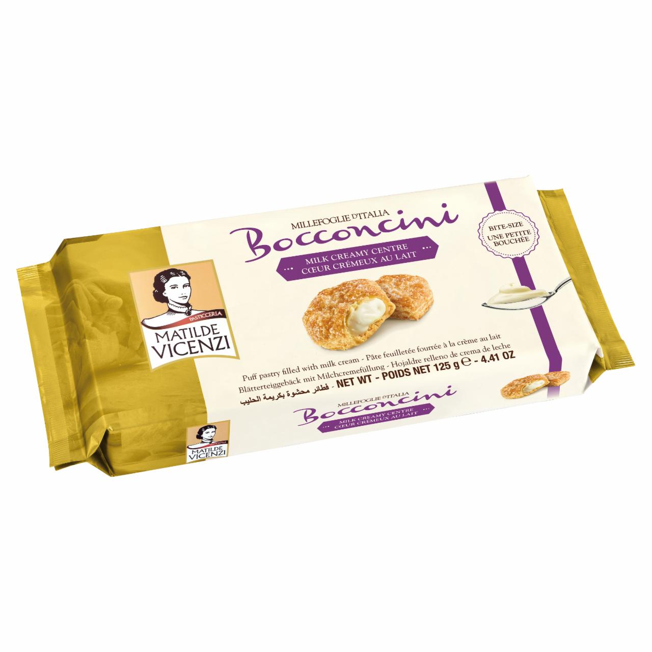 Képek - Vicenzi Bocconcini Milk olasz leveles tésztából készült sütemények tejkrémmel töltve 16 db 125 g