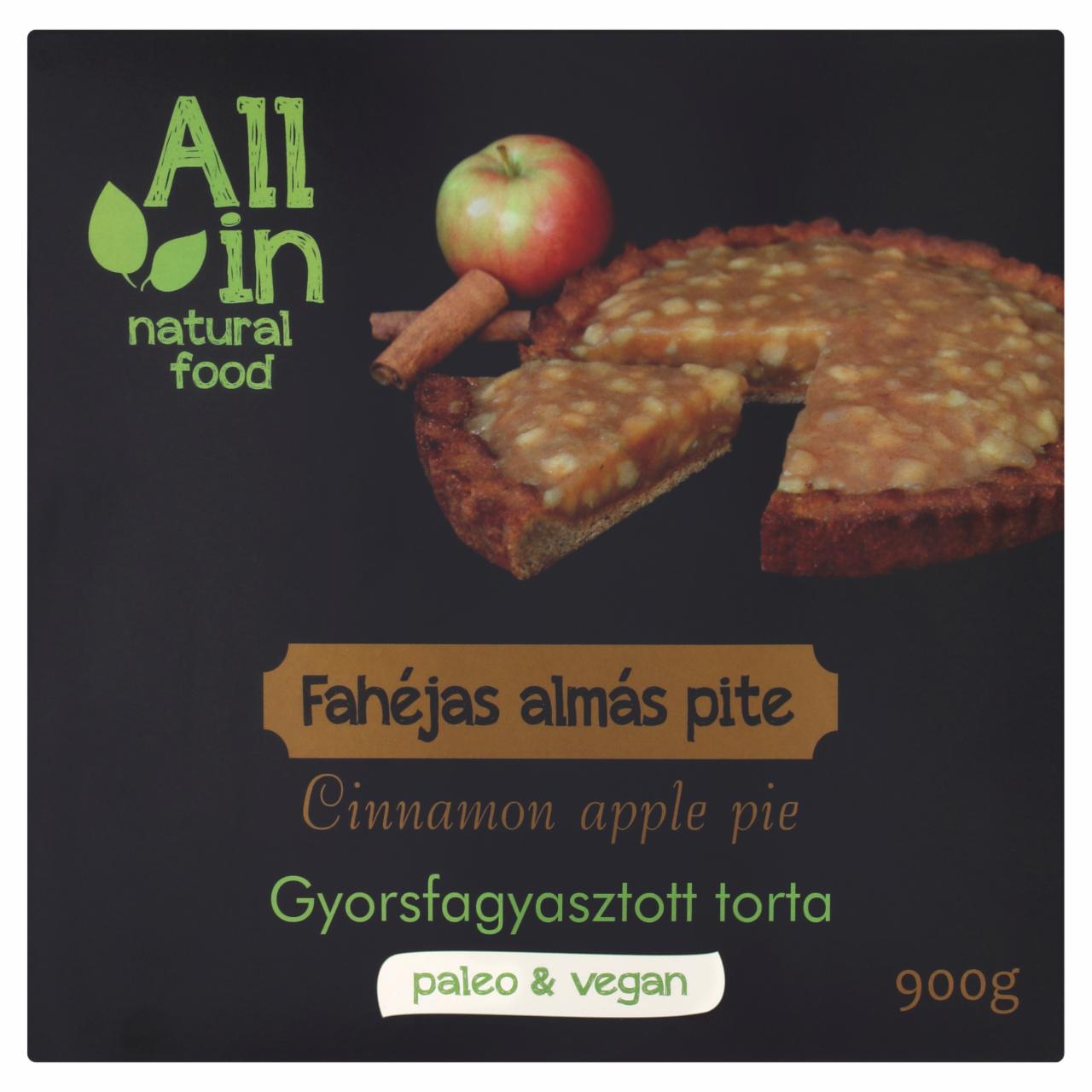 Képek - ALL IN natural food gyorsfagyasztott fahéjas almás pite torta 900 g