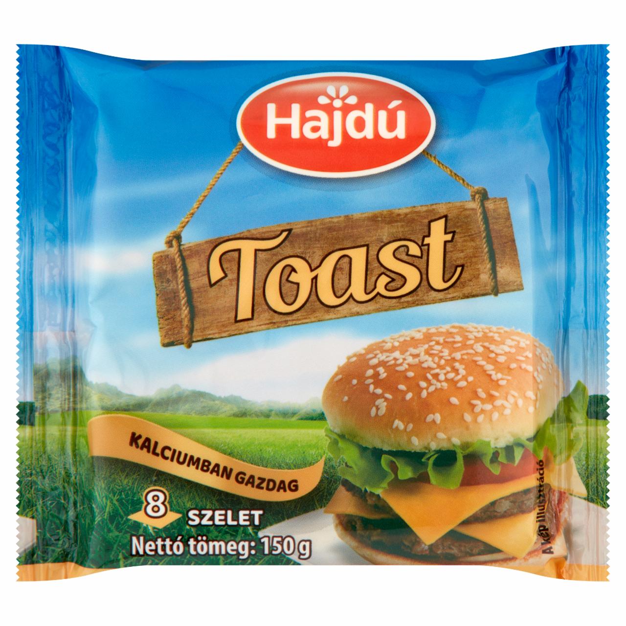 Képek - Hajdú Toast félzsíros ömlesztett sajt 8 db 150 g