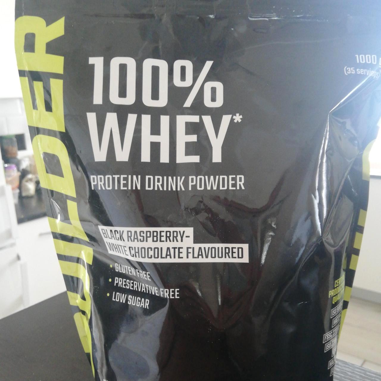 Képek - 100% Whey protein Drink Powder feketeribizli-fehér csoki Builder