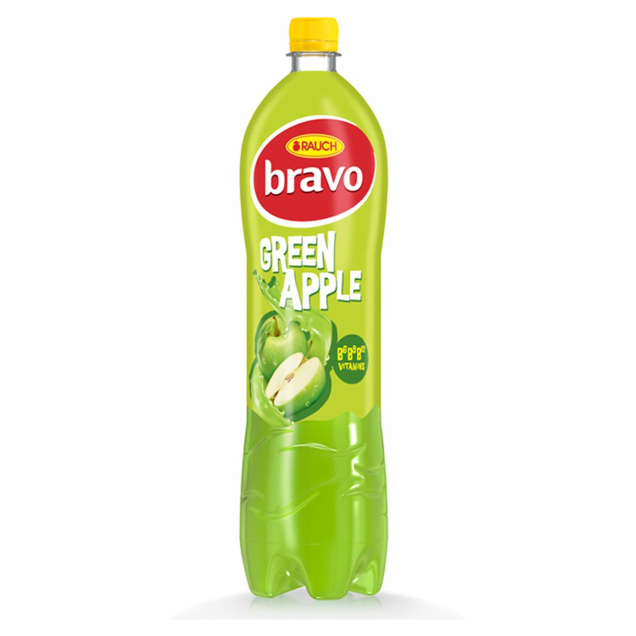 Képek - Rauch Bravo Green Apple alma ital cukorral, édesítőszerekkel és 6 vitaminnal 1,5 l