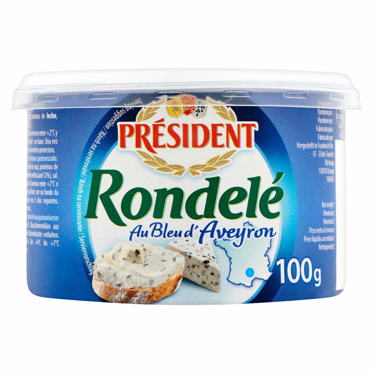 Képek - Président Rondelé au Bleu d'Aveyron zsírdús, lágy sajt 100 g