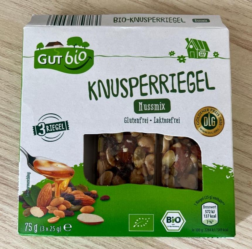 Képek - Bio müzliszelet Knusperriegel Nussmix Gut bio