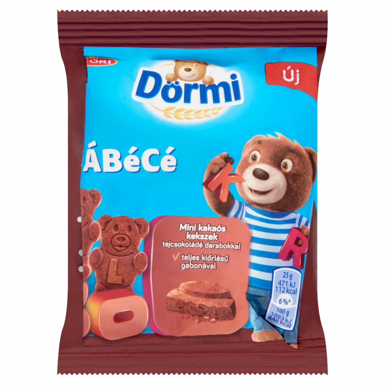 Képek - Dörmi ÁBéCé mini kakaós kekszek tejcsokoládé darabokkal 25 g