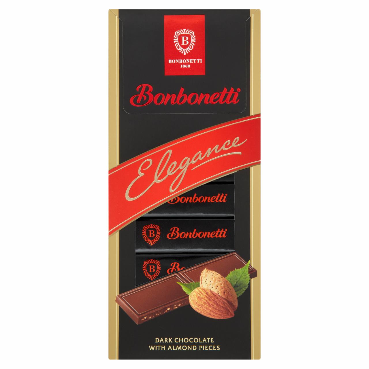 Képek - Bonbonetti Elegance különleges étcsokoládé aprított mandulával 100 g