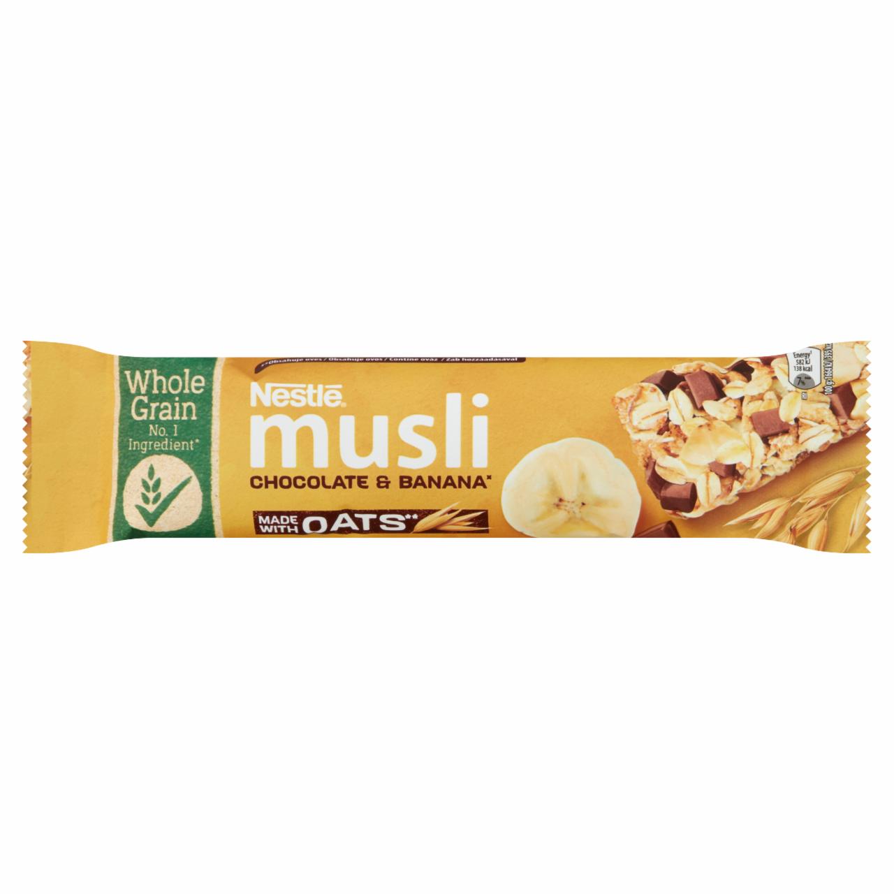 Képek - Nestlé Musli tejcsokoládés-banános müzliszelet reggelihez 35 g