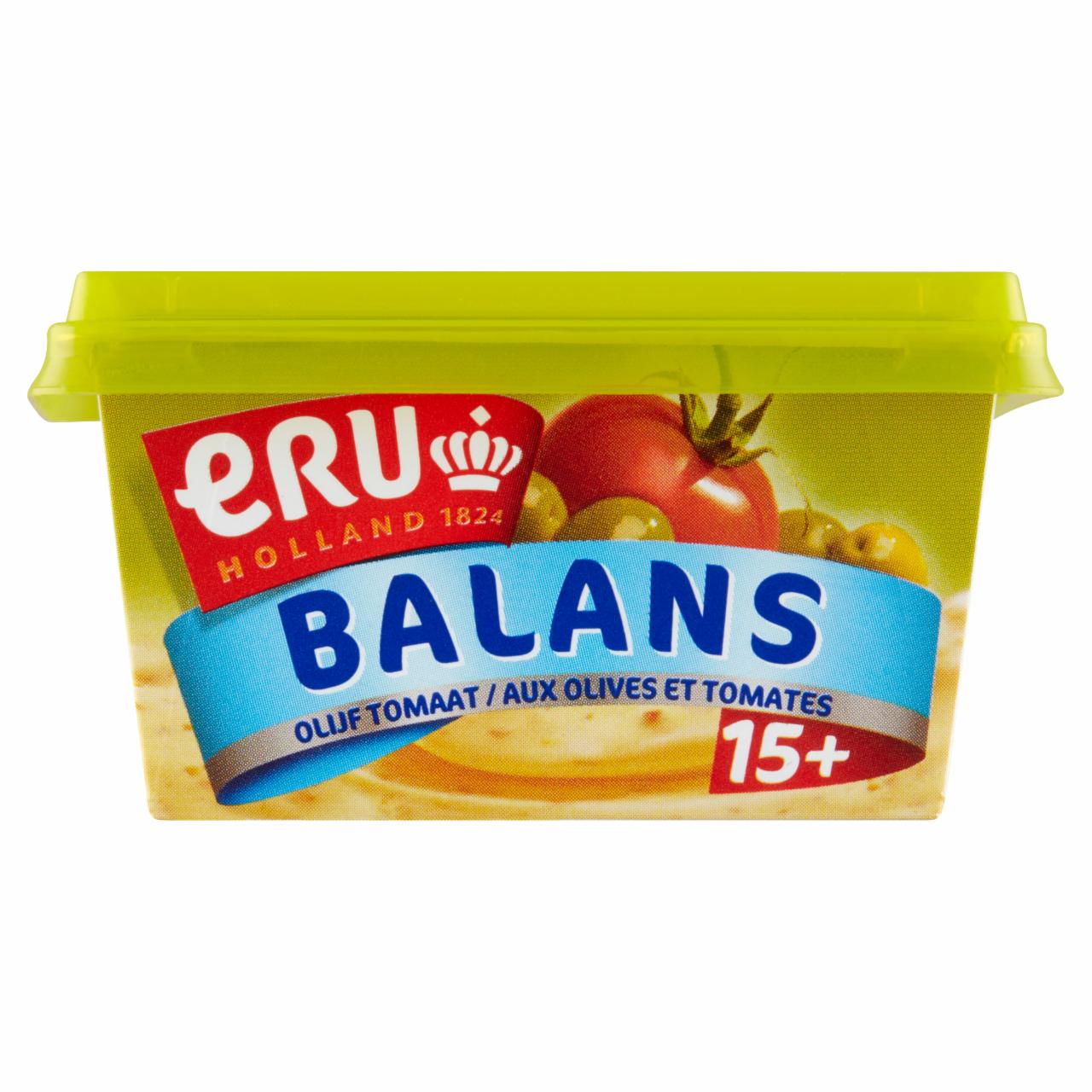 Képek - ERU Balans Olijf Tomaat kenhető zsírszegény ömlesztett sajtkrém olívabogyóval és paradicsommal 100 g