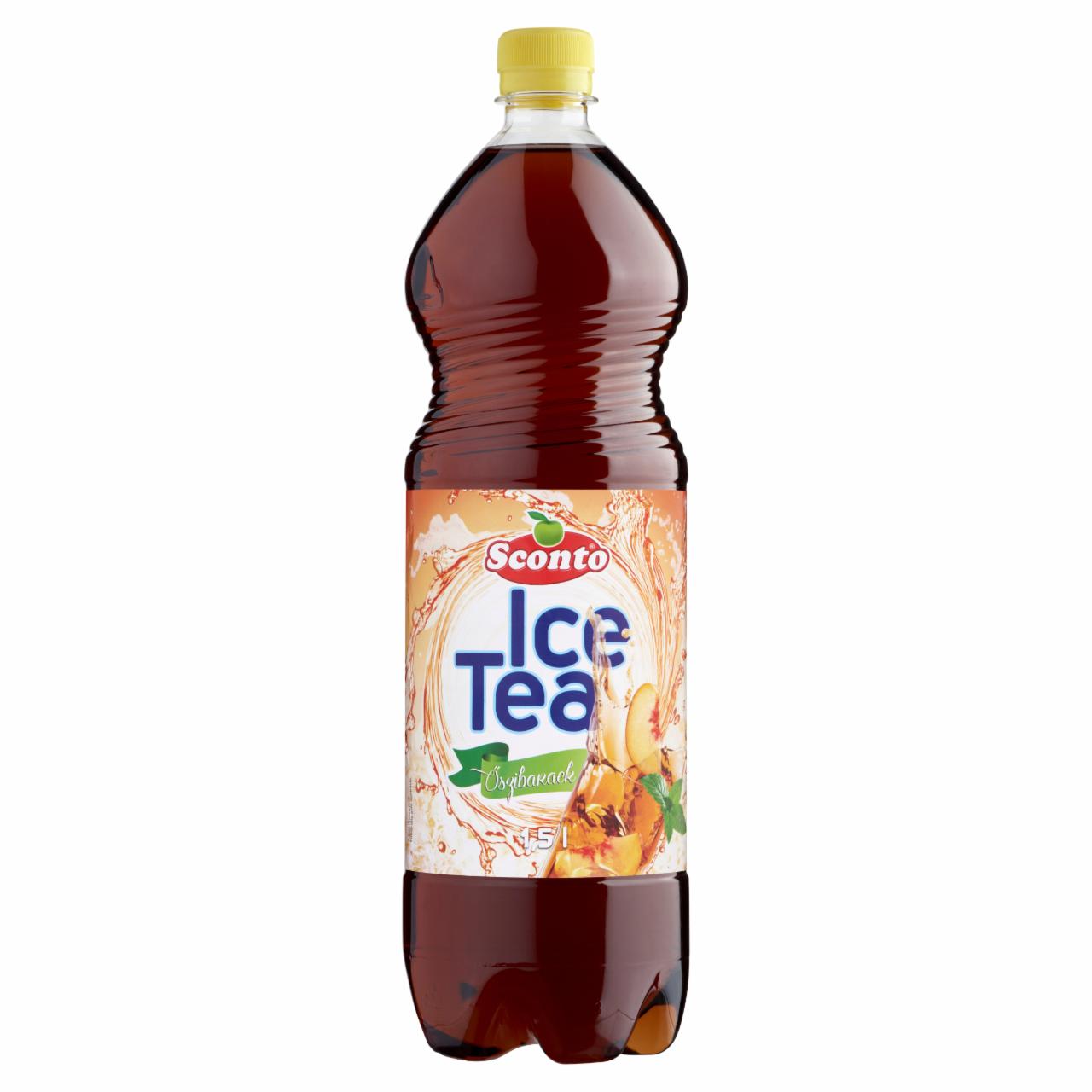 Képek - Sconto Ice Tea energiamentes őszibarack ízű üdítőital édesítőszerekkel 1,5 l