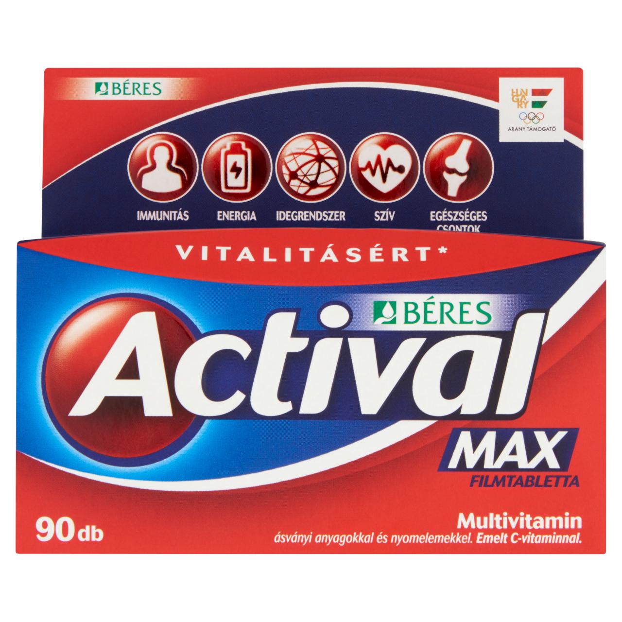 Képek - Béres Actival Max multivitamin filmtabletta 90 db 148 g