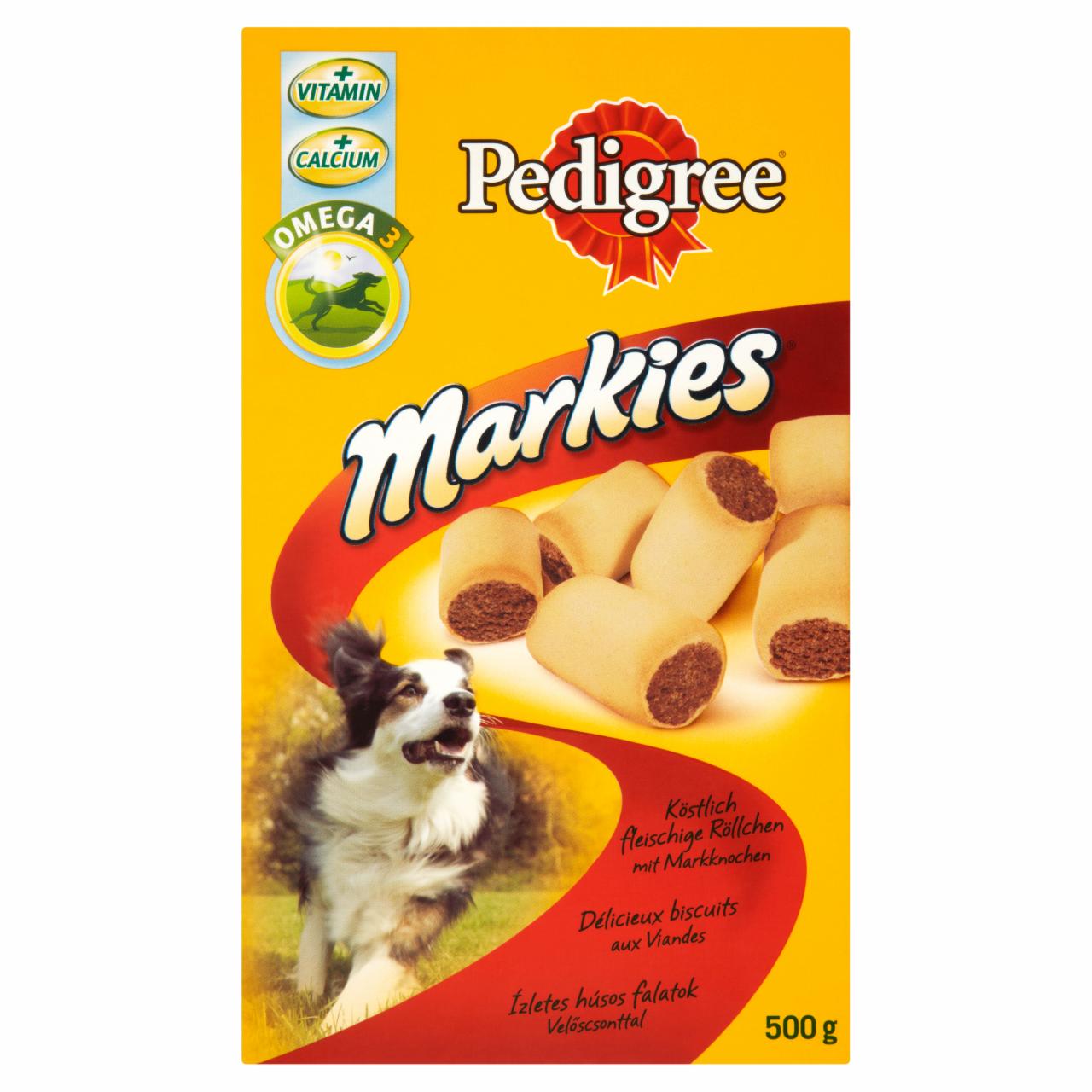 Képek - Pedigree Markies kiegészítő állateledel felnőtt kutyák számára húsos falatok velőscsonttal 500 g