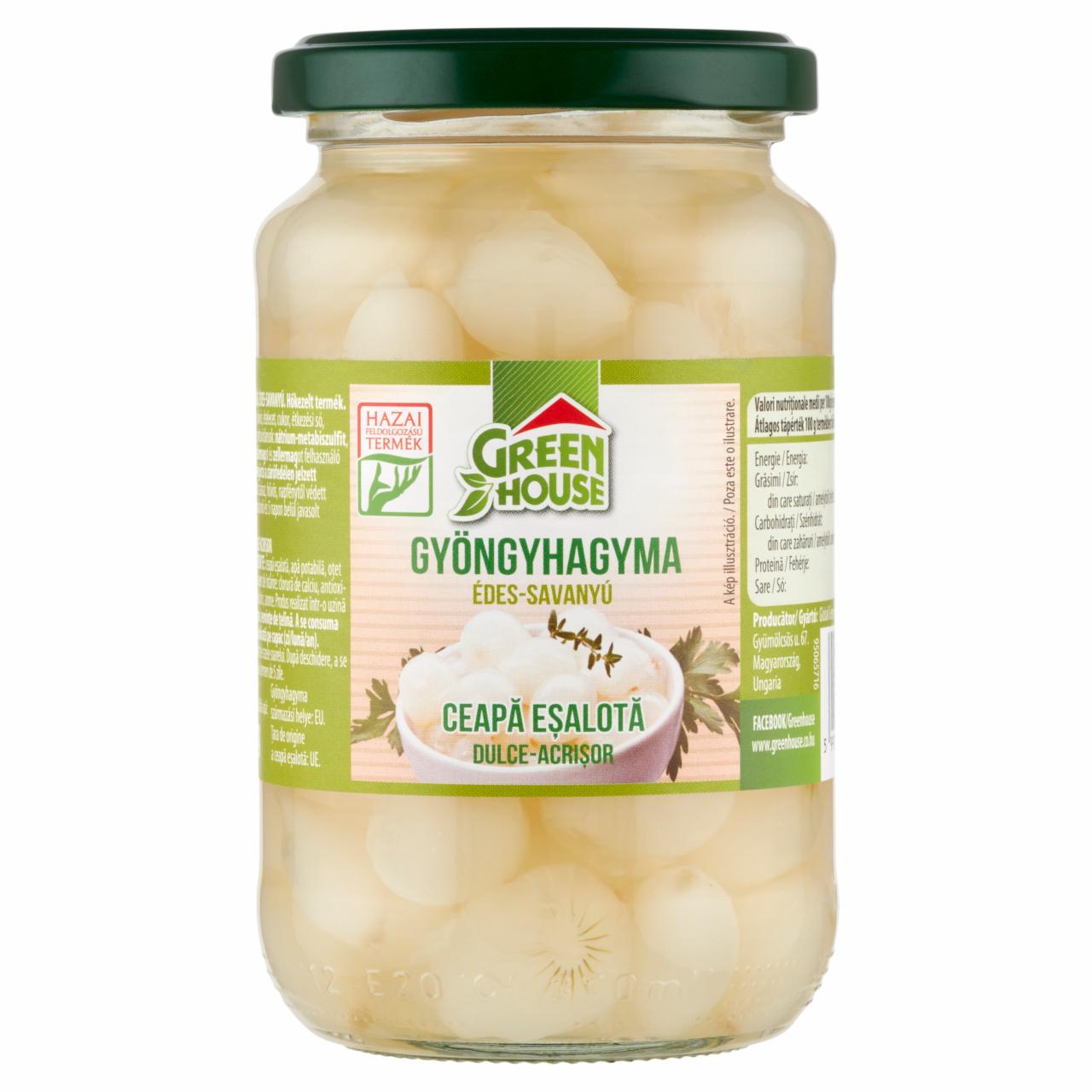 Képek - Green House édes-savanyú gyöngyhagyma 320 g